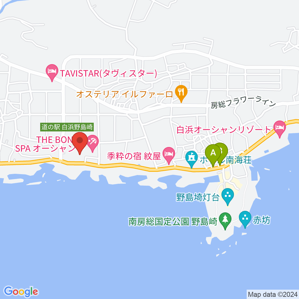 白浜フローラルホール周辺のカフェ一覧地図