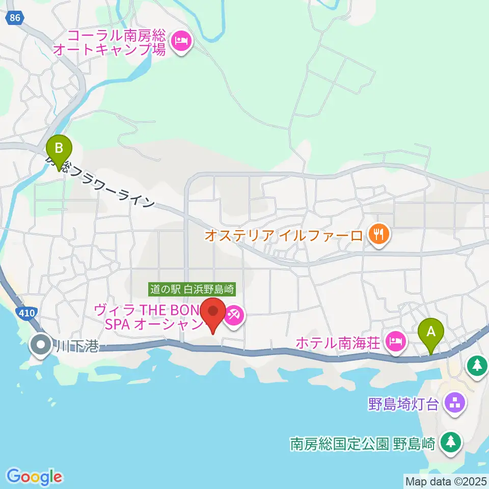 白浜フローラルホール周辺のカフェ一覧地図