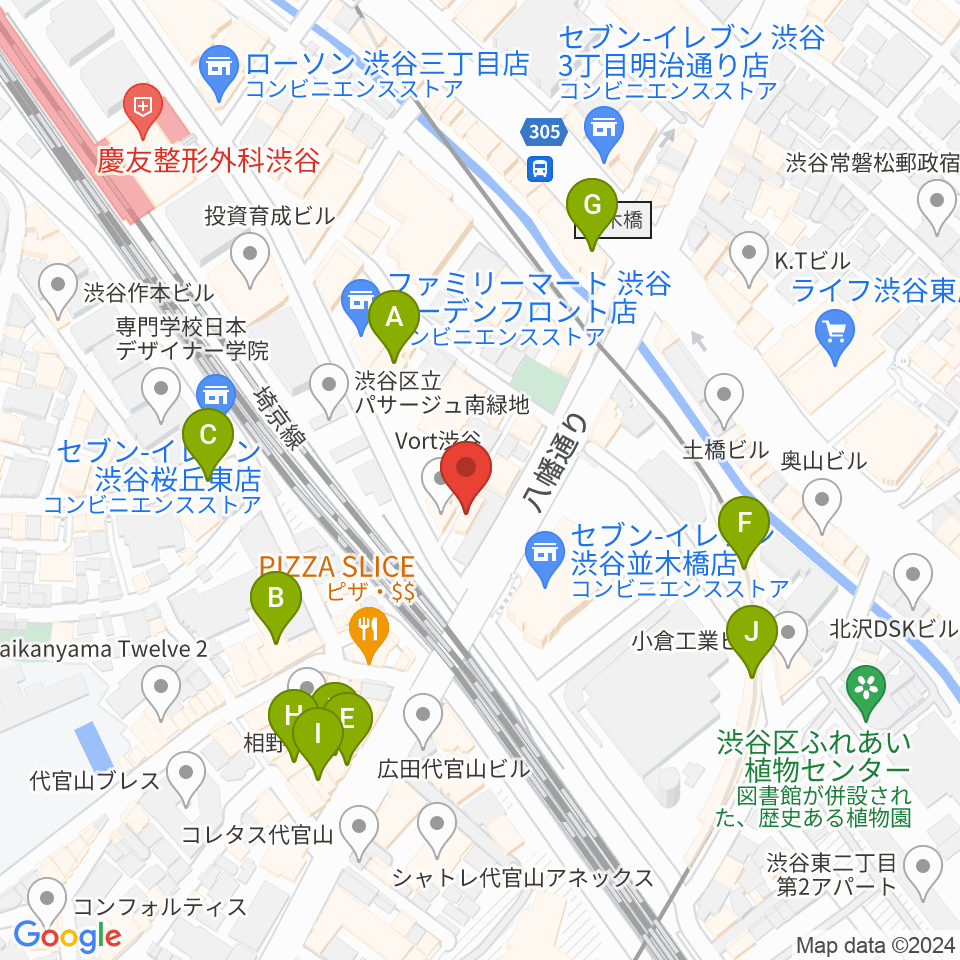 渋谷CIRCUS TOKYO周辺のカフェ一覧地図
