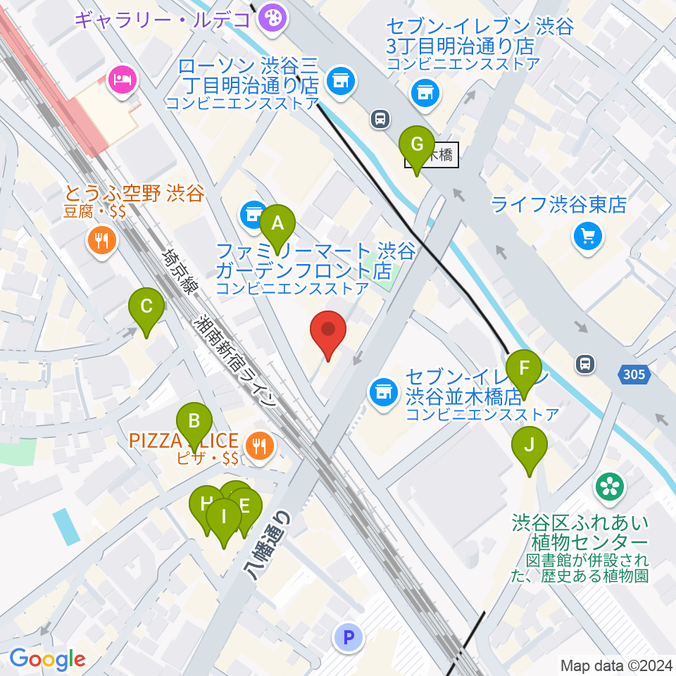 渋谷CIRCUS TOKYO周辺のカフェ一覧地図