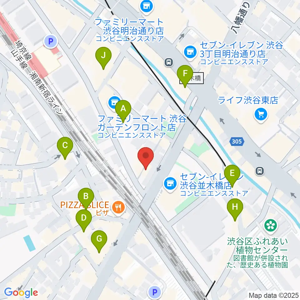 渋谷CIRCUS TOKYO周辺のカフェ一覧地図