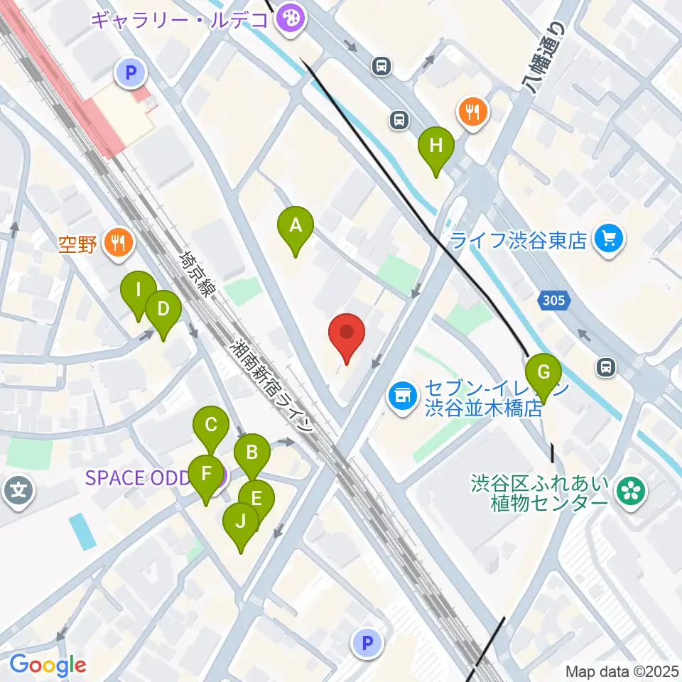 渋谷CIRCUS TOKYO周辺のカフェ一覧地図