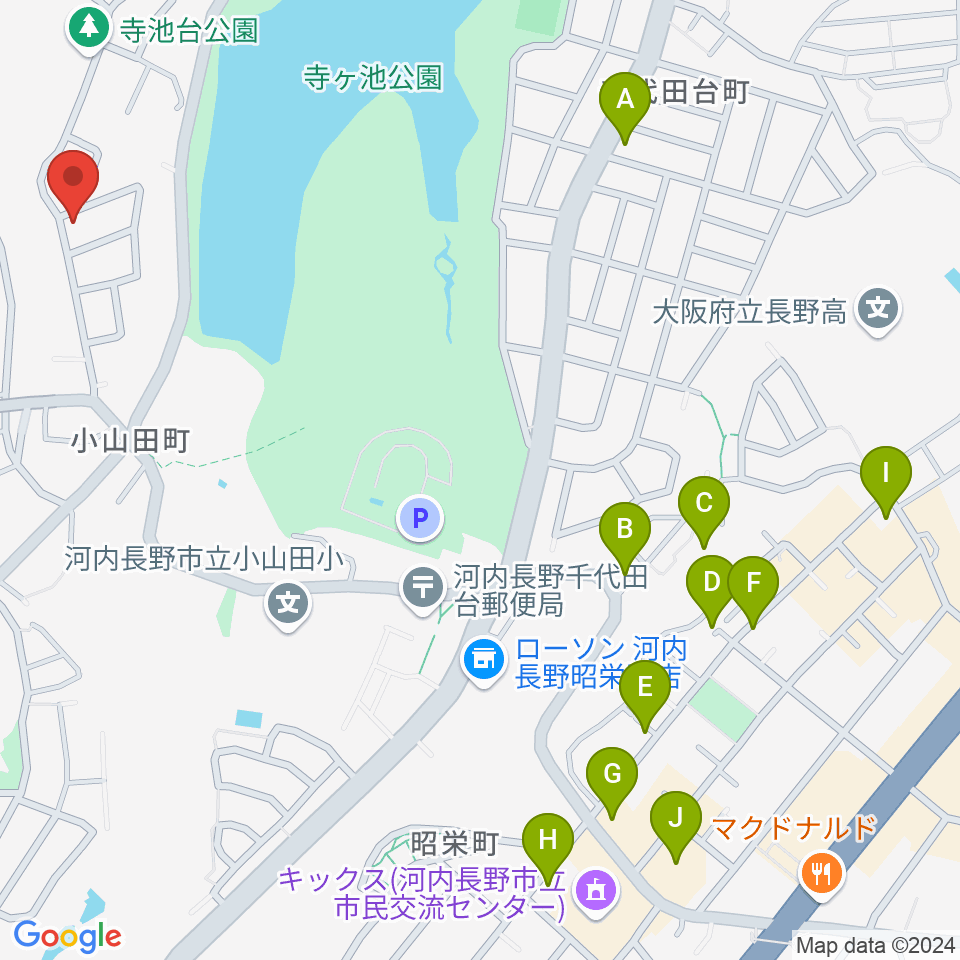 田中ピアノサービス周辺のカフェ一覧地図