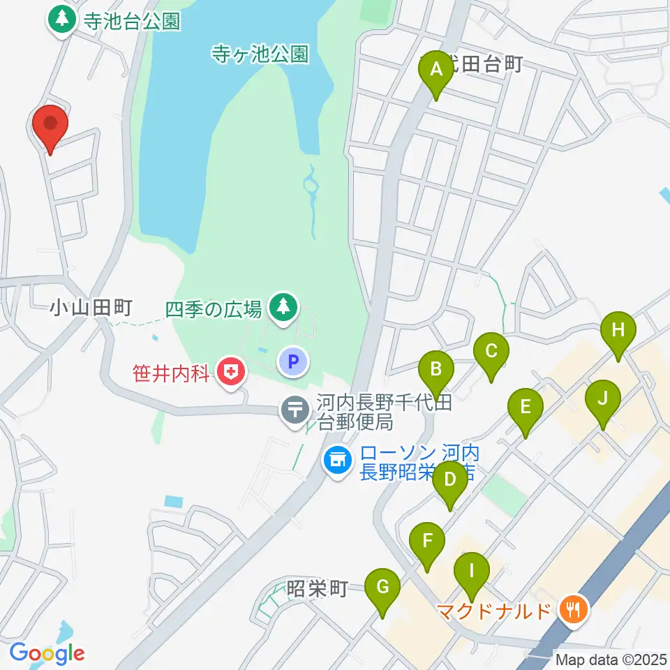 田中ピアノサービス周辺のカフェ一覧地図