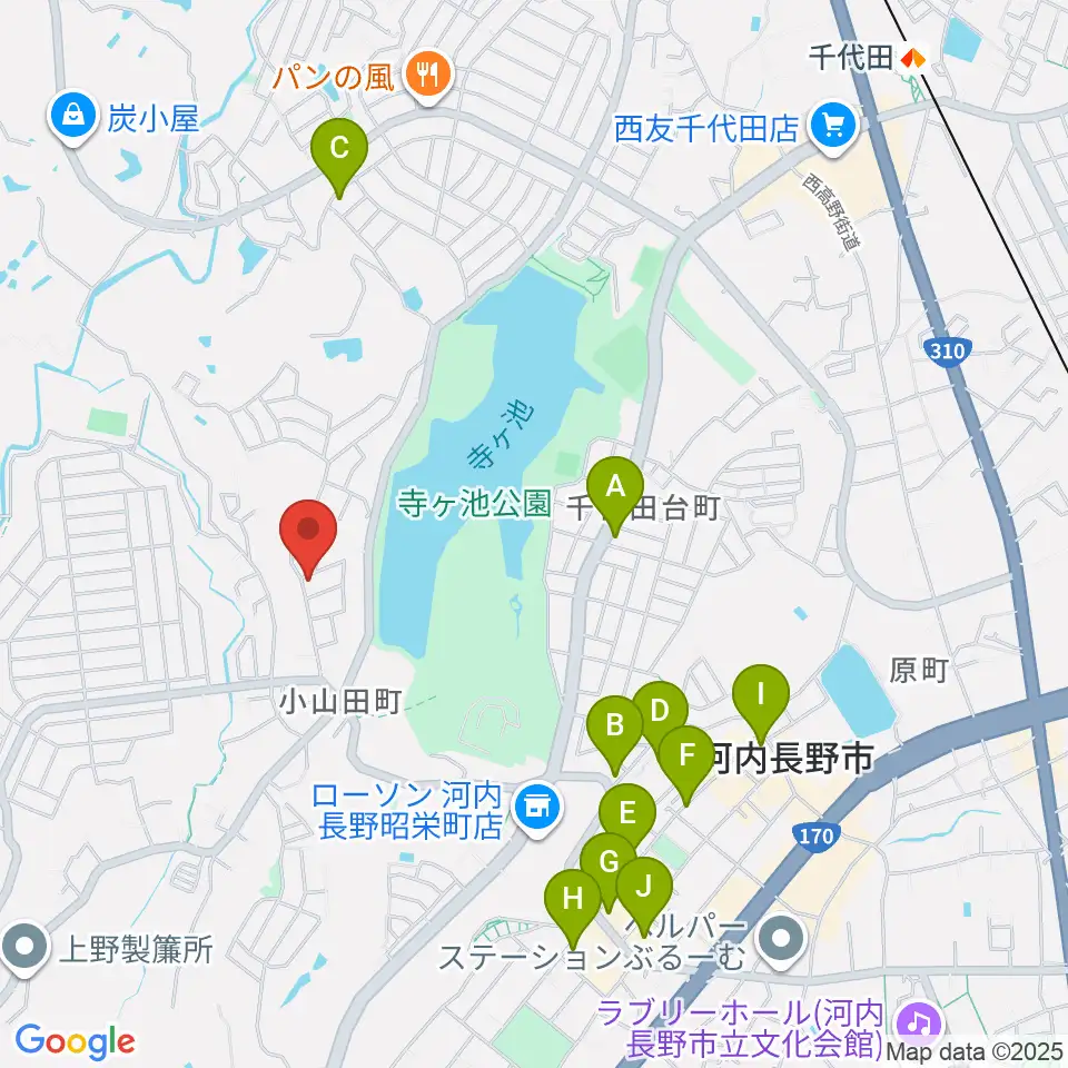 田中ピアノサービス周辺のカフェ一覧地図