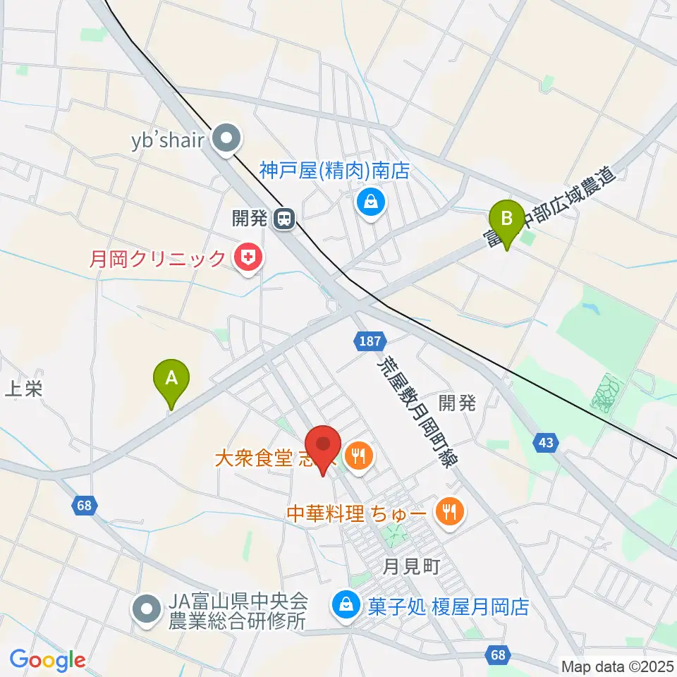 アルパカ音楽教室周辺のカフェ一覧地図