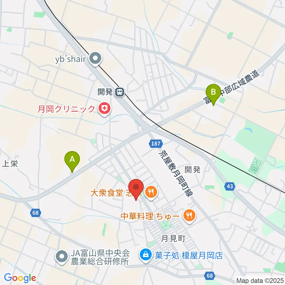 アルパカ音楽教室周辺のカフェ一覧地図