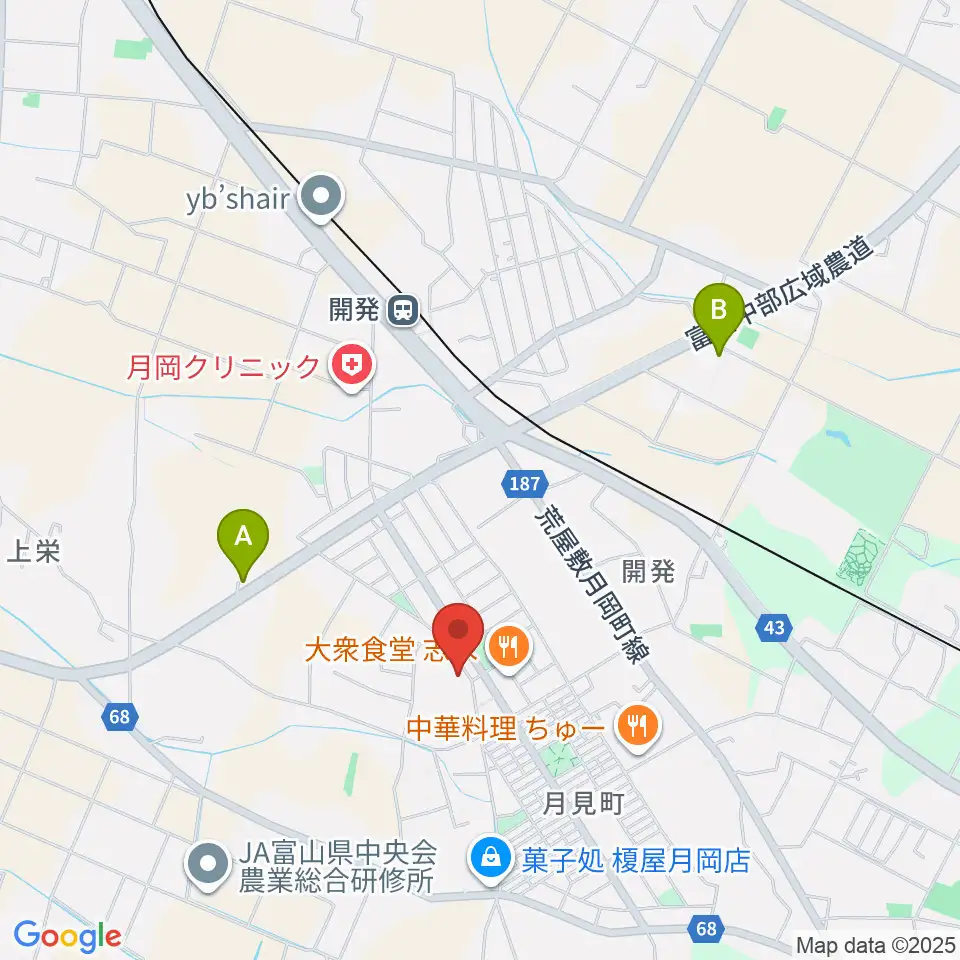 アルパカ音楽教室周辺のカフェ一覧地図