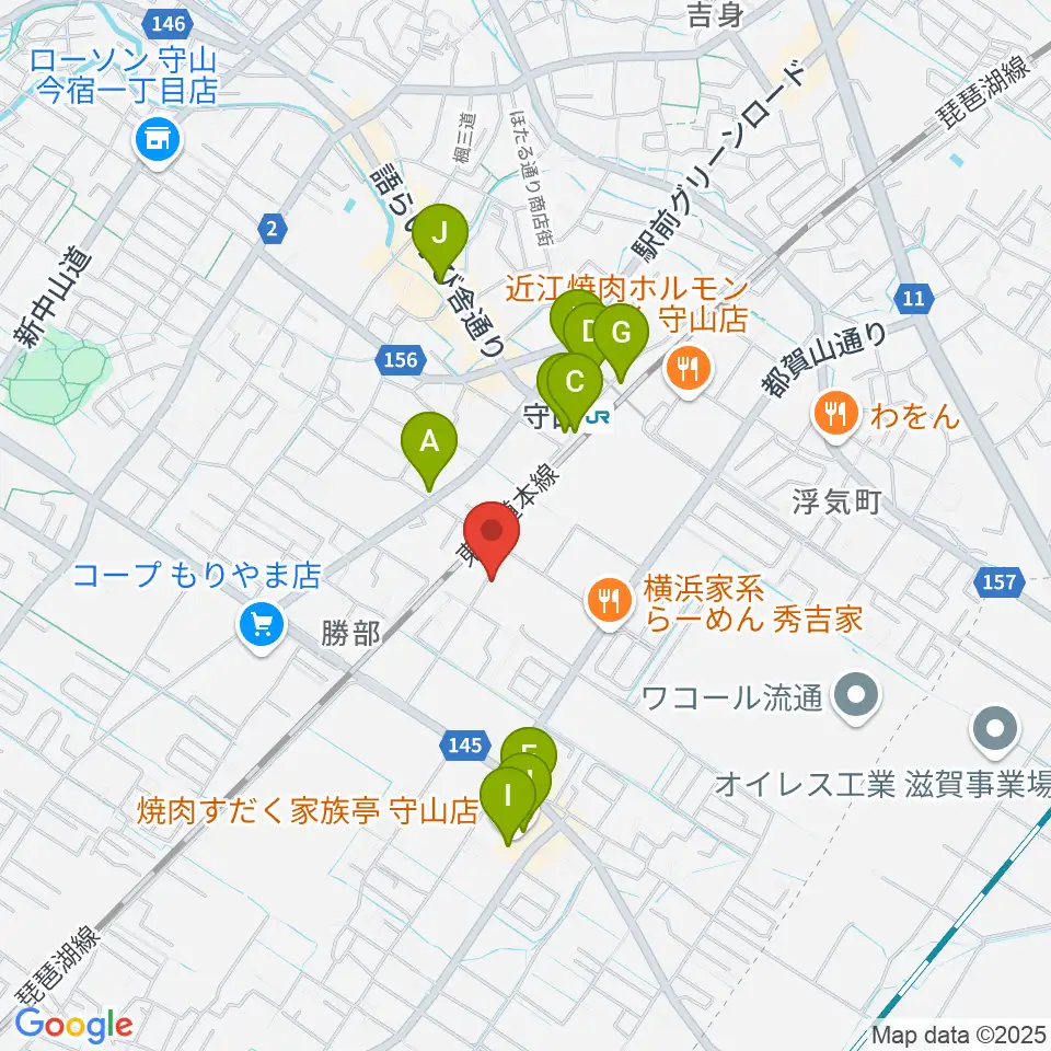 京滋ピアノ調律 / スティマー・ザール周辺のカフェ一覧地図