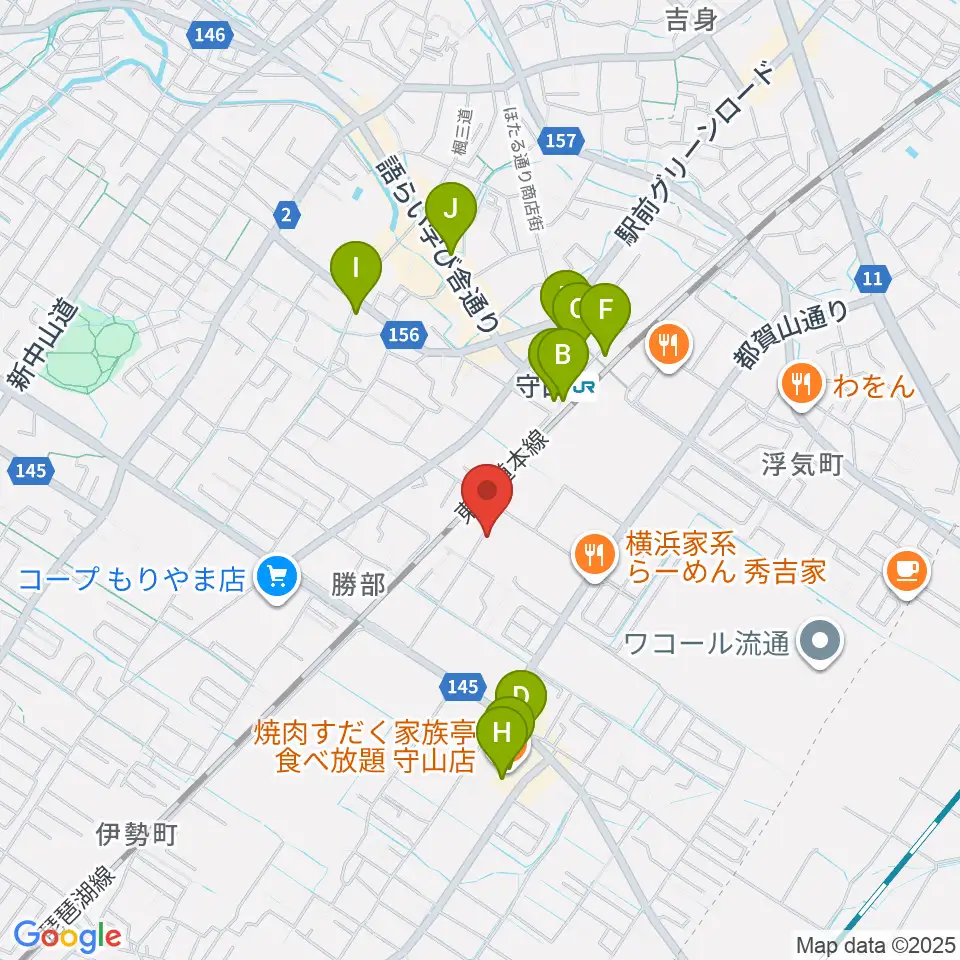 京滋ピアノ調律 / スティマー・ザール周辺のカフェ一覧地図