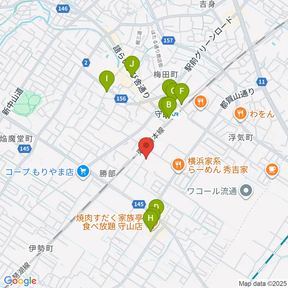 京滋ピアノ調律 / スティマー・ザール周辺のカフェ一覧地図