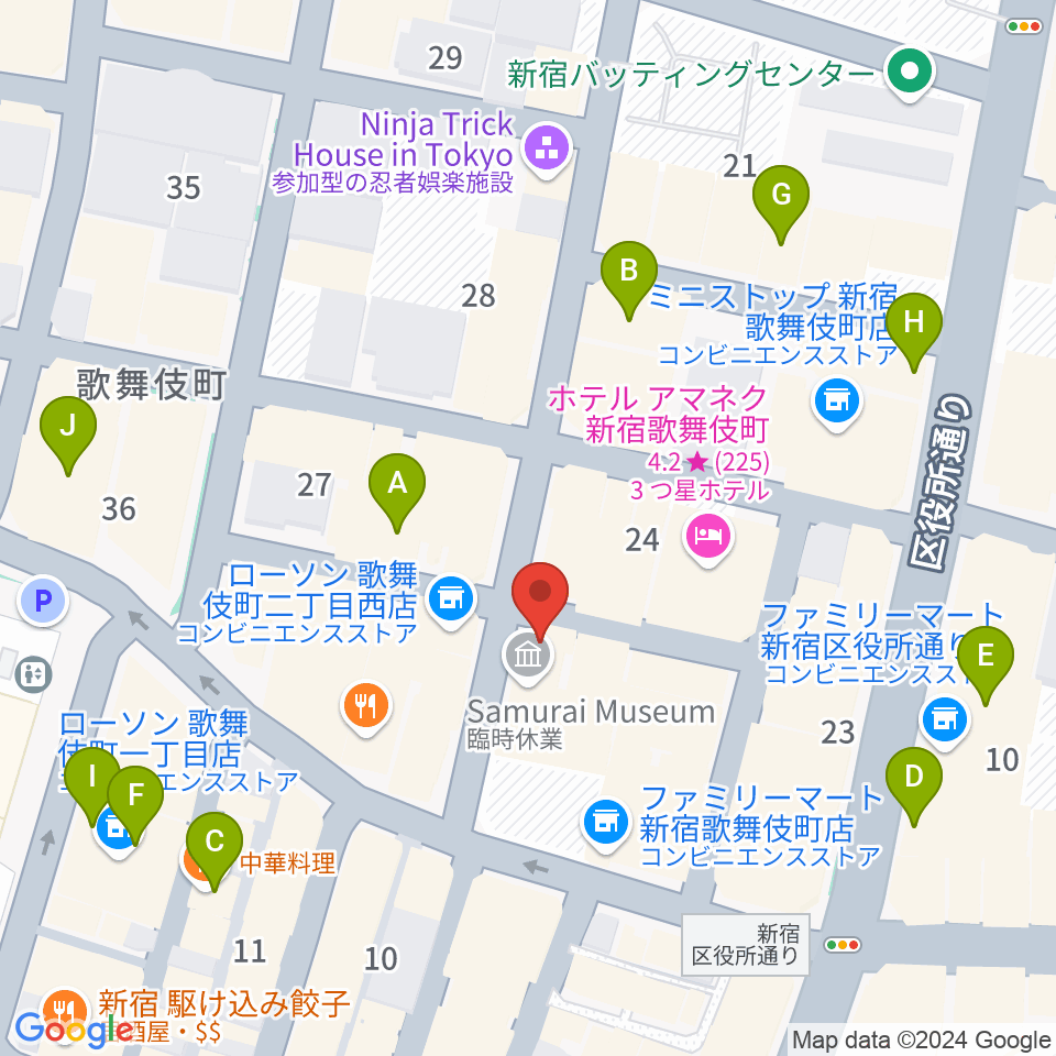 新宿club SCIENCE周辺のカフェ一覧地図