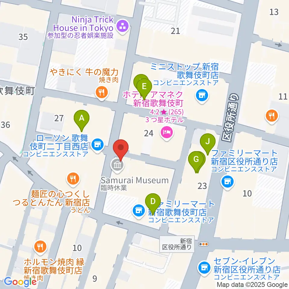 新宿club SCIENCE周辺のカフェ一覧地図
