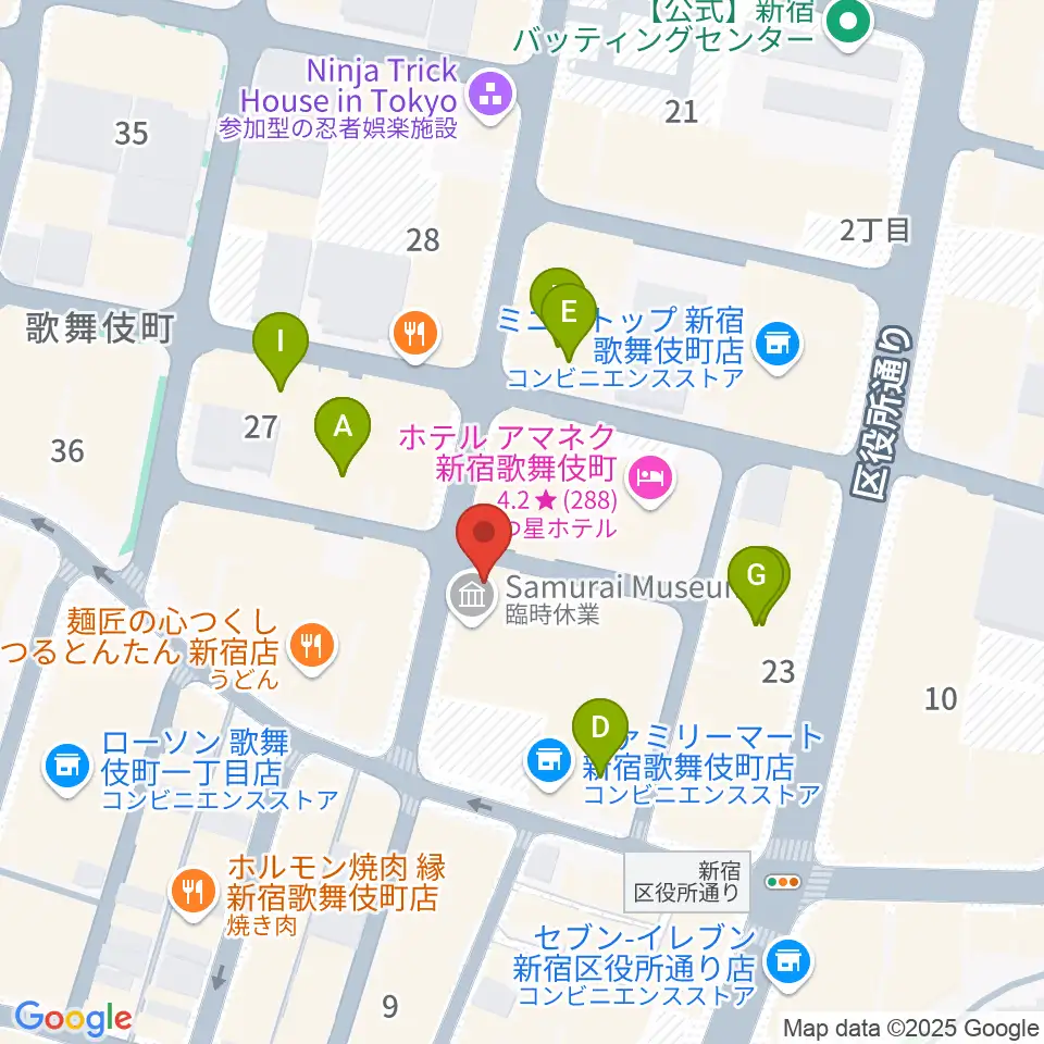 新宿club SCIENCE周辺のカフェ一覧地図