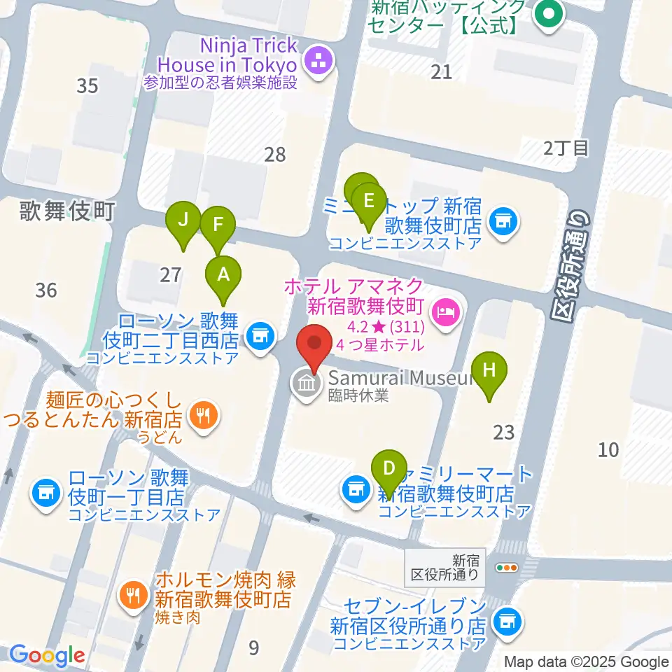 新宿club SCIENCE周辺のカフェ一覧地図