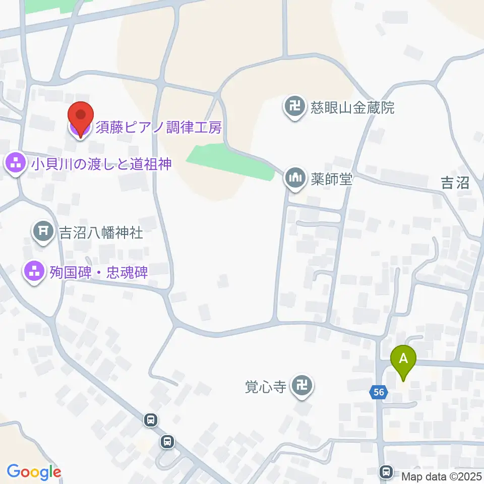 須藤ピアノ調律工房周辺のカフェ一覧地図