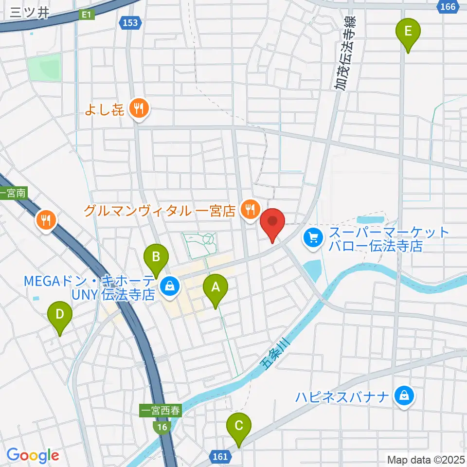 一宮Denpo-G Studio周辺のカフェ一覧地図