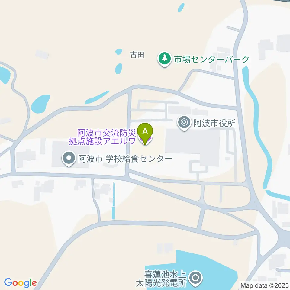 阿波市アエルワホール周辺のカフェ一覧地図