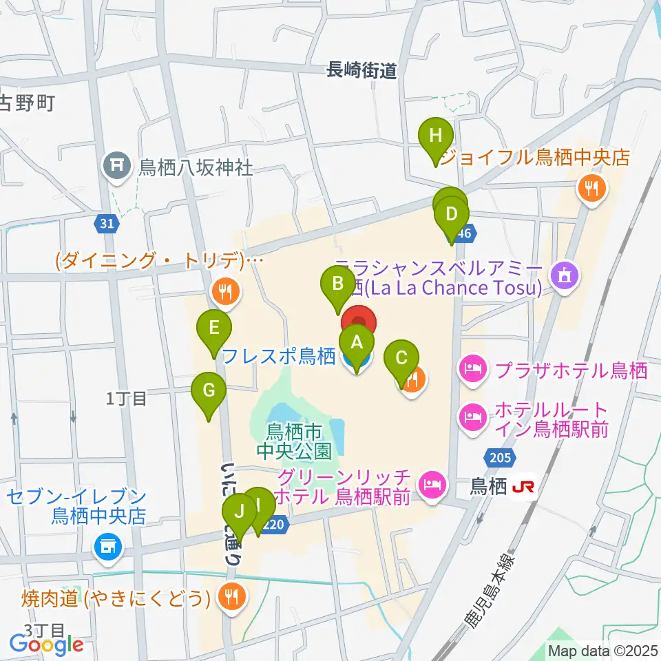小川楽器 鳥栖店周辺のカフェ一覧地図