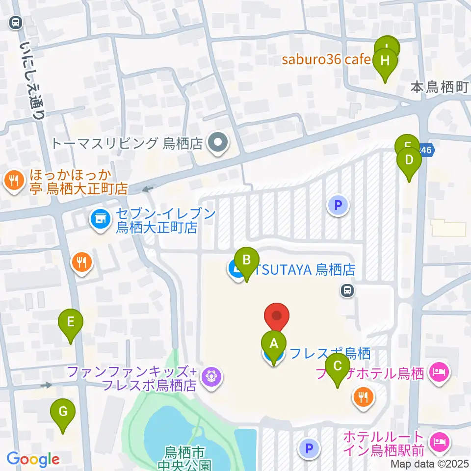 小川楽器 鳥栖店周辺のカフェ一覧地図