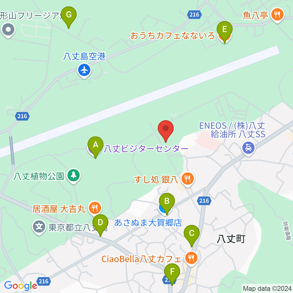 八丈町多目的ホールおじゃれ周辺のカフェ一覧地図