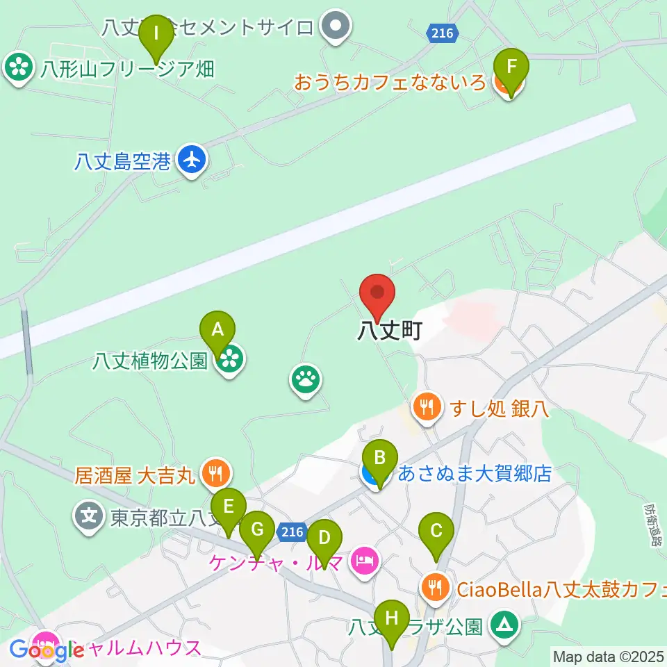 八丈町多目的ホールおじゃれ周辺のカフェ一覧地図
