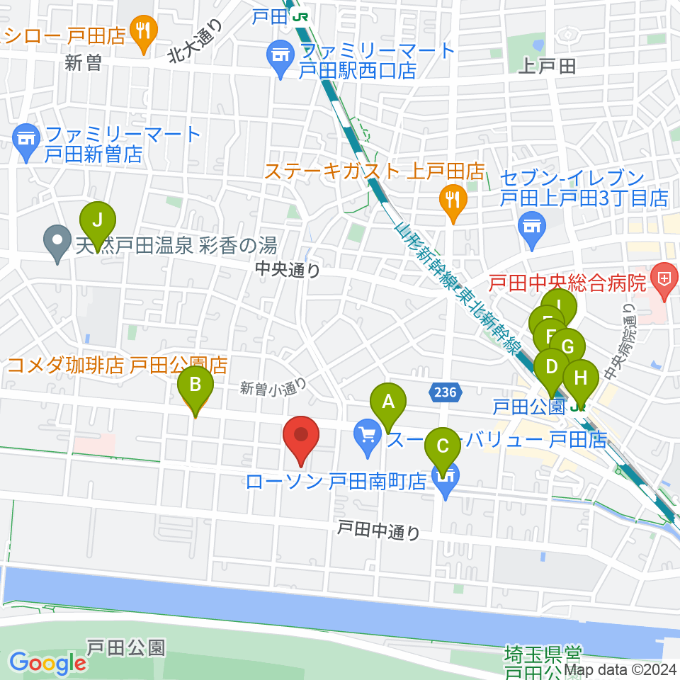 さくらパル 新曽南多世代交流館周辺のカフェ一覧地図