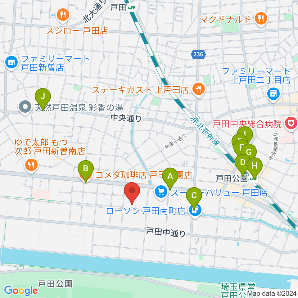 さくらパル 新曽南多世代交流館周辺のカフェ一覧地図