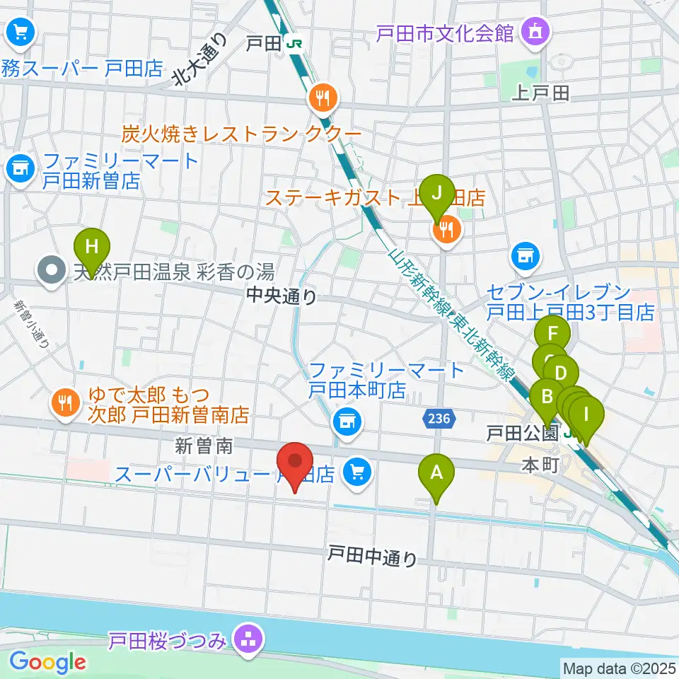 さくらパル 新曽南多世代交流館周辺のカフェ一覧地図