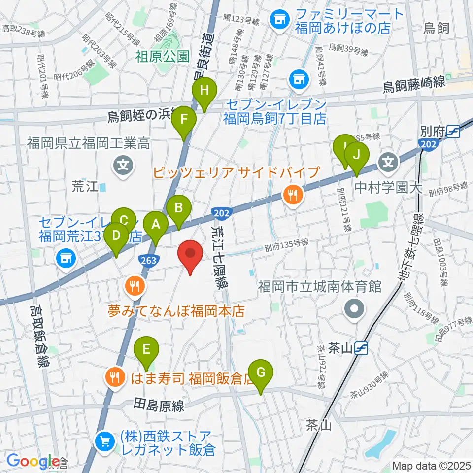 末永文化センター周辺のカフェ一覧地図
