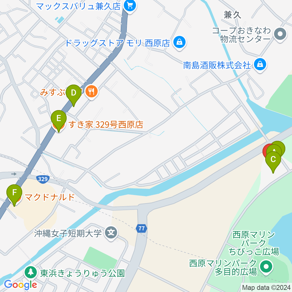 ムーンテラス東崎 Sairaiin音楽堂周辺のカフェ一覧地図