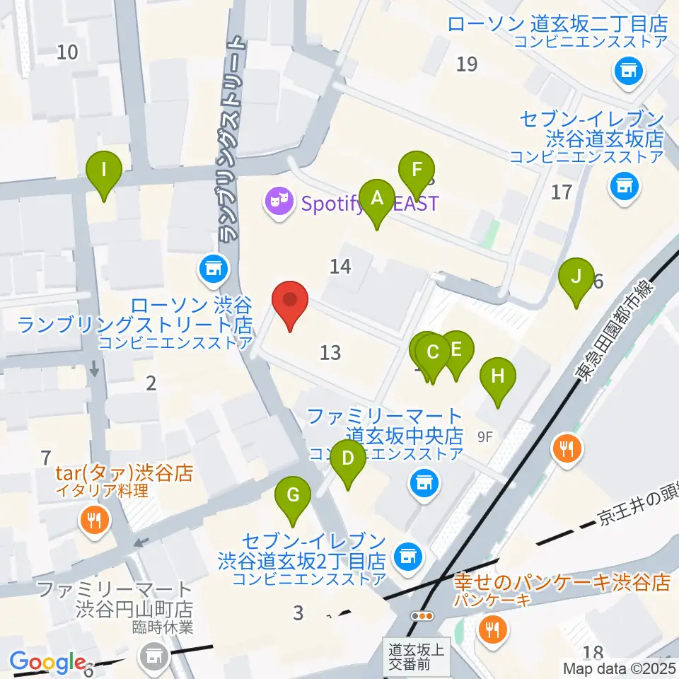 渋谷DESEO mini周辺のカフェ一覧地図