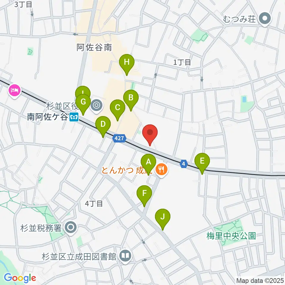 ニュースター楽器 阿佐ヶ谷センター周辺のカフェ一覧地図