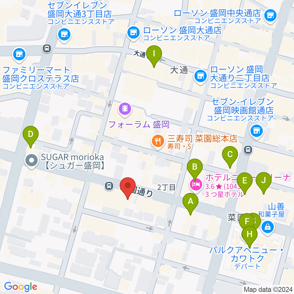 BAR CAFE the S周辺のカフェ一覧地図