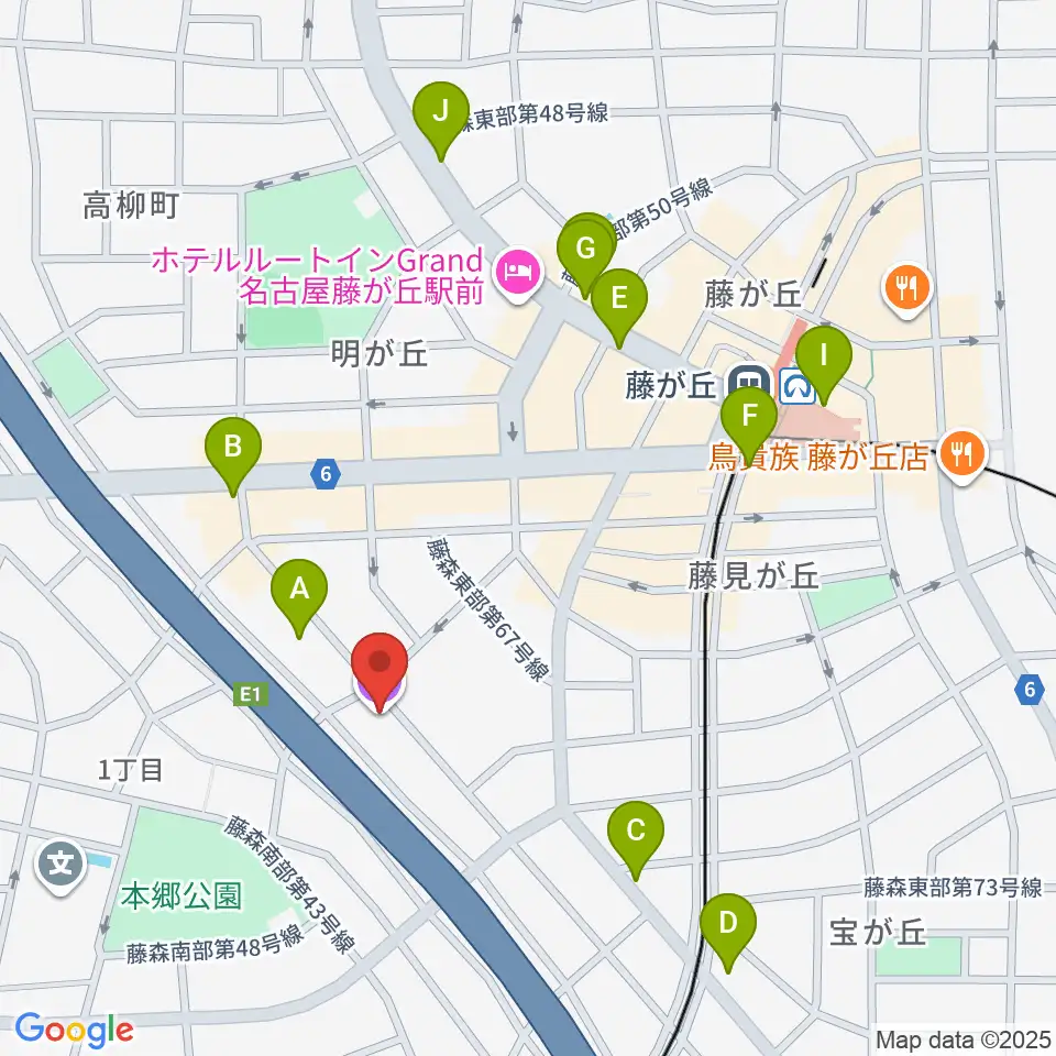 名古屋ミュージックファーム周辺のカフェ一覧地図