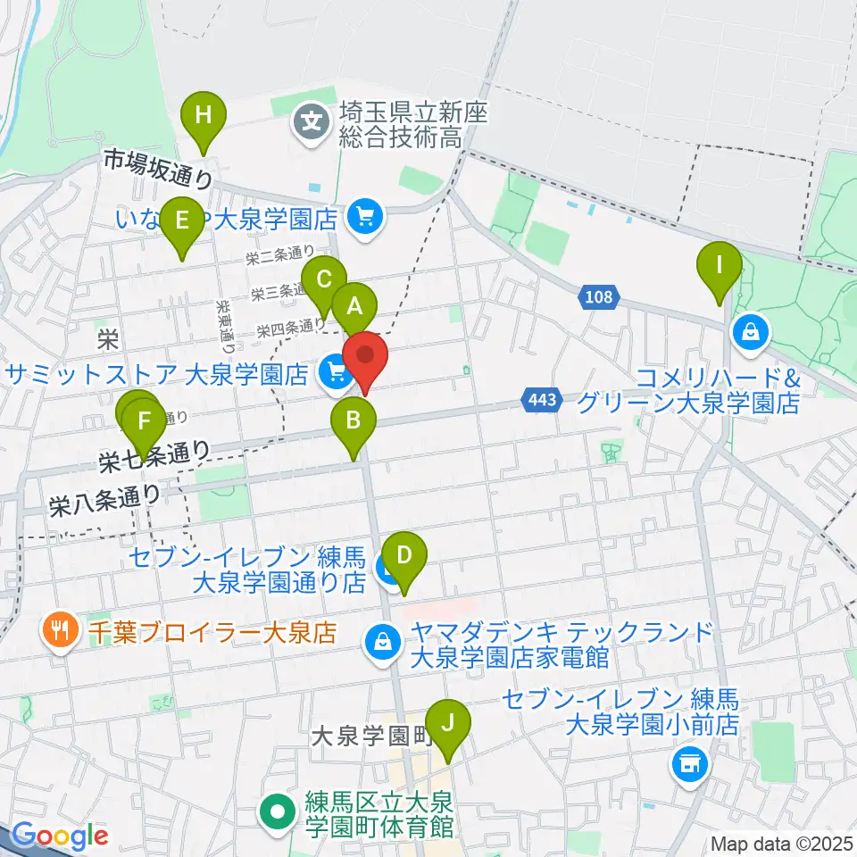 スタジオ ルミエール周辺のカフェ一覧地図