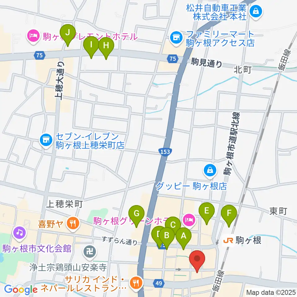 G-Studio NIRVASH周辺のカフェ一覧地図