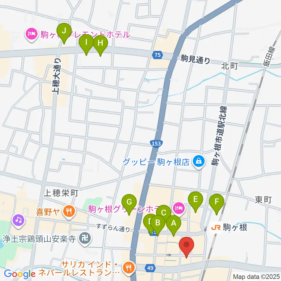 G-Studio NIRVASH周辺のカフェ一覧地図
