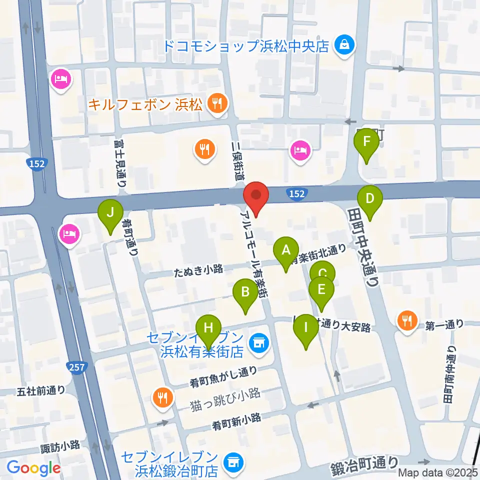 ジャズスポット アナログ周辺のカフェ一覧地図