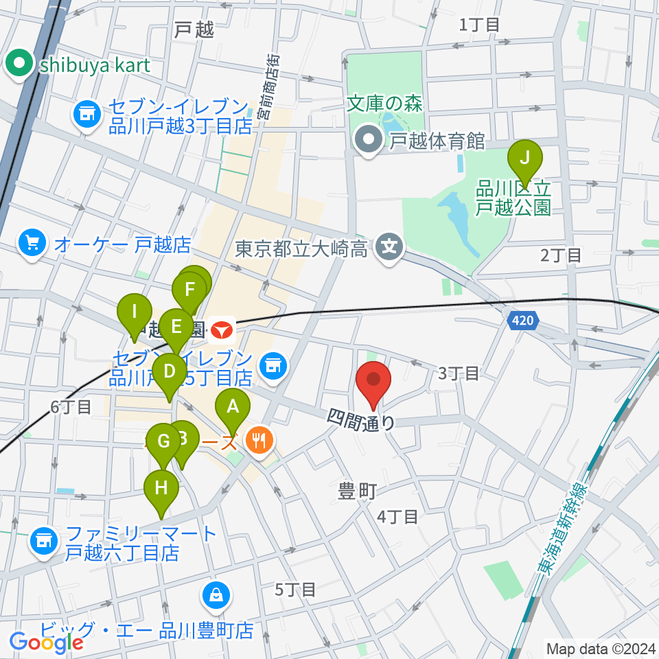 Crunch Studio周辺のカフェ一覧地図