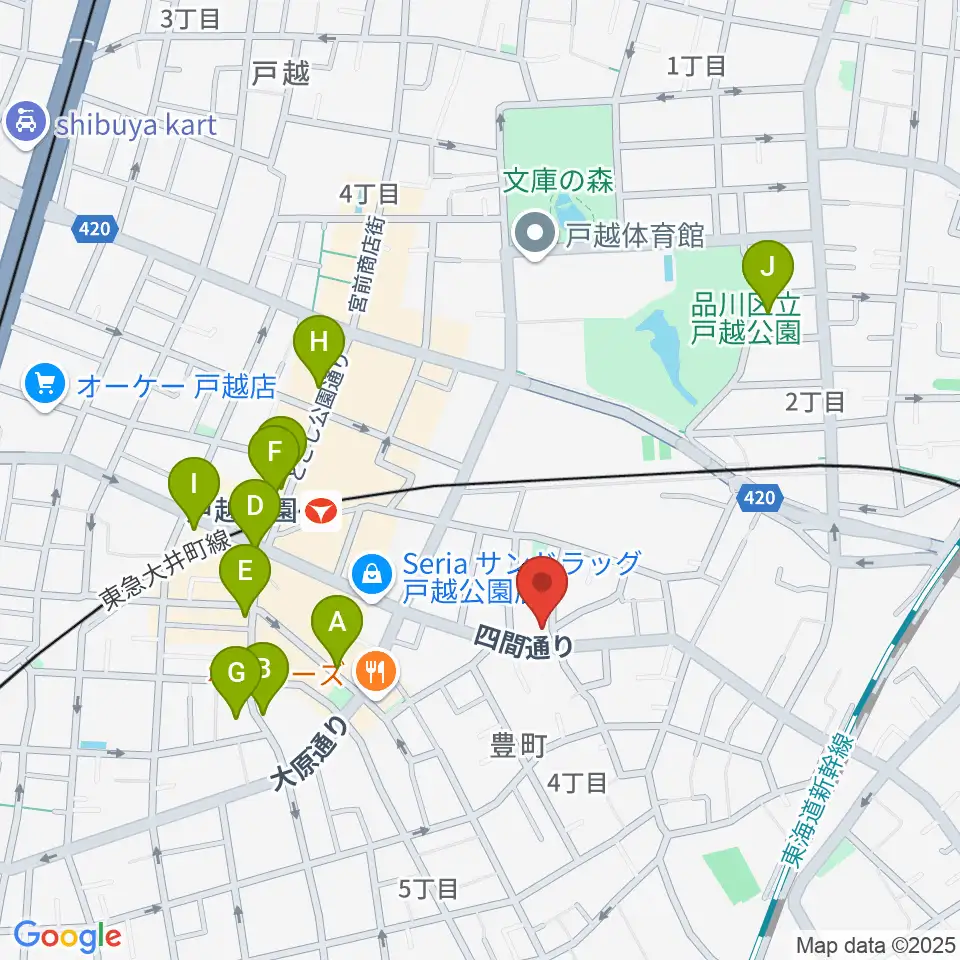 Crunch Studio周辺のカフェ一覧地図