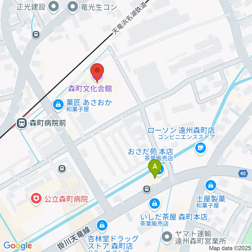森町文化会館ミキホール周辺のカフェ一覧地図