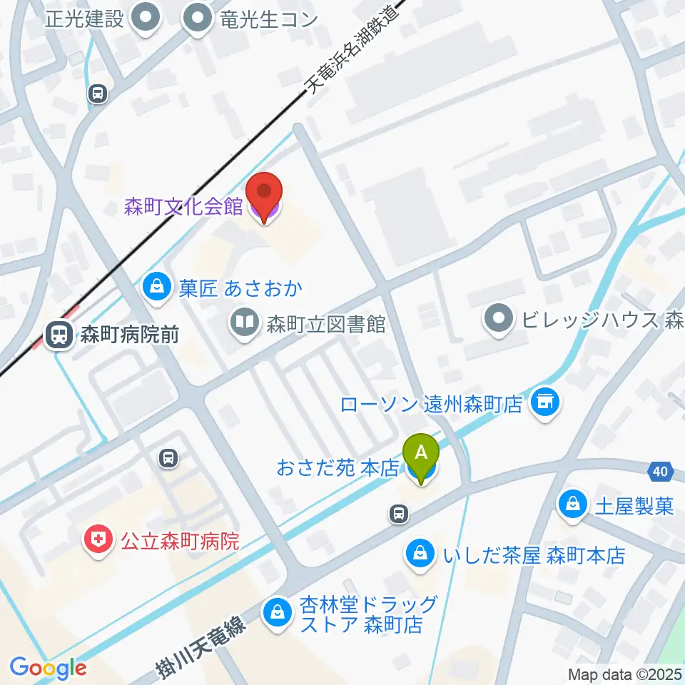 森町文化会館ミキホール周辺のカフェ一覧地図