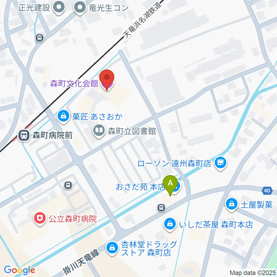 森町文化会館ミキホール周辺のカフェ一覧地図