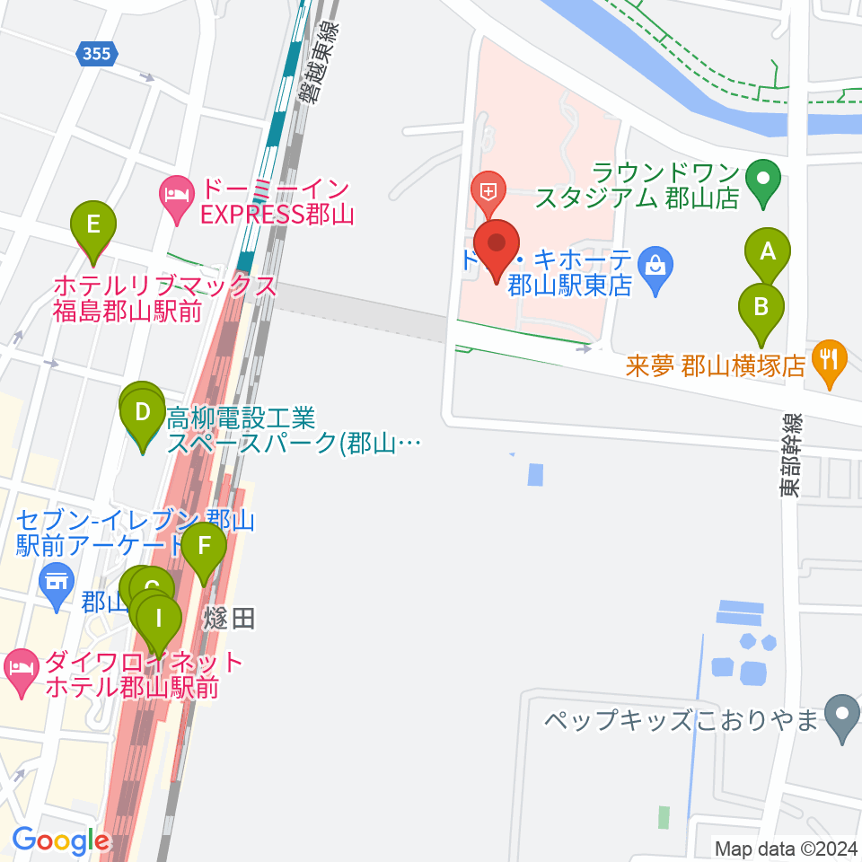 ポラリス保健看護学院メグレズホール周辺のカフェ一覧地図