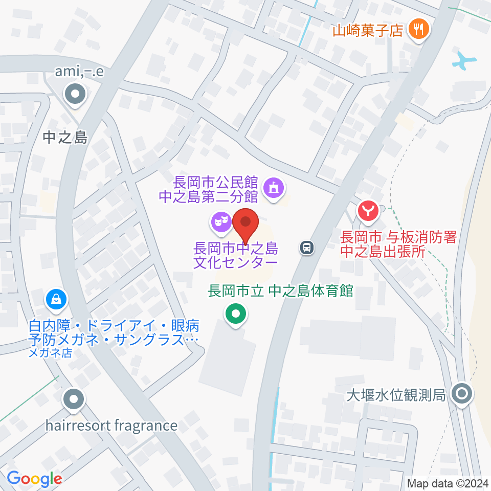 長岡市中之島文化センター周辺のカフェ一覧地図