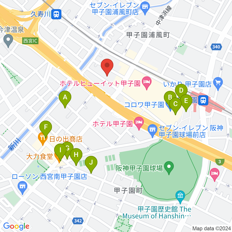 レンタルスペースまんまるみかん周辺のカフェ一覧地図