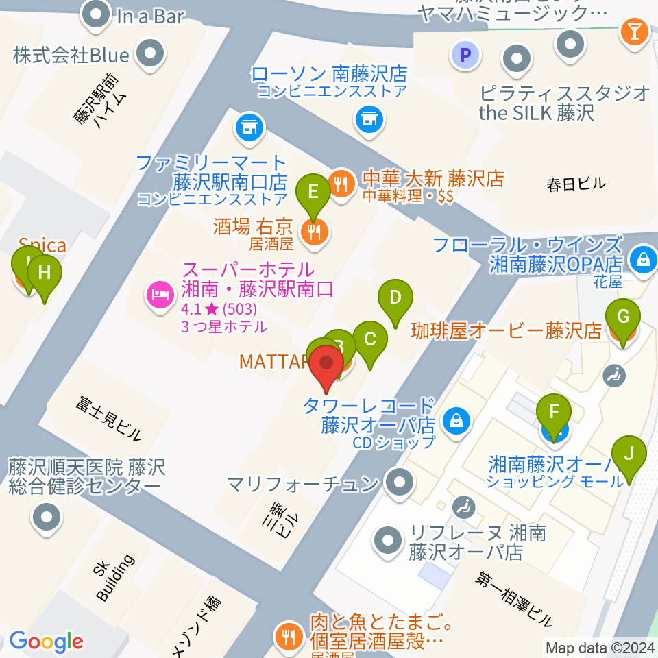 Sound Cafe Bamboo周辺のカフェ一覧地図