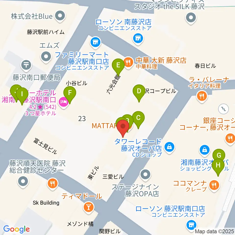 Sound Cafe Bamboo周辺のカフェ一覧地図