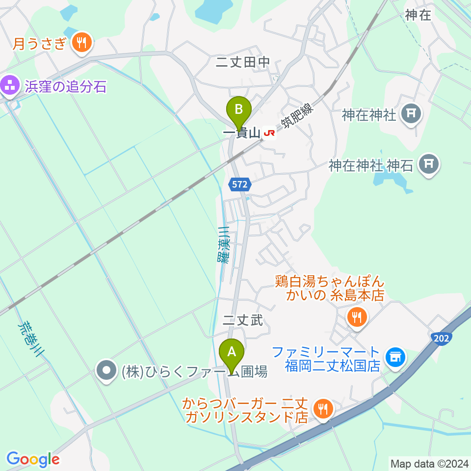 糸島Greenchord周辺のカフェ一覧地図